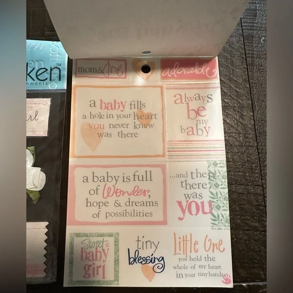 Baby scrapbook bundle - stickers, block letters, ribbon - Picture 7 of 11